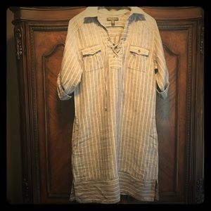 Tommy Bahama Sz M linen dress w/pockets! EUC!